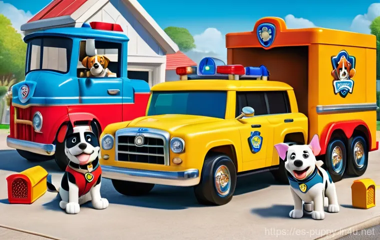 퍼피구조대 캐릭터 개발 과정 - **"A vibrant and wholesome cartoon illustration in the style of PAW Patrol, featuring Ryder and the ...