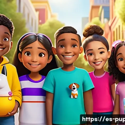 퍼피구조대와 관련된 법적 논란 - A vibrant, diverse group of animated children’s characters inspired by a popular rescue dog-themed s...